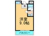 ヴィラ岡山手 1Rの間取り