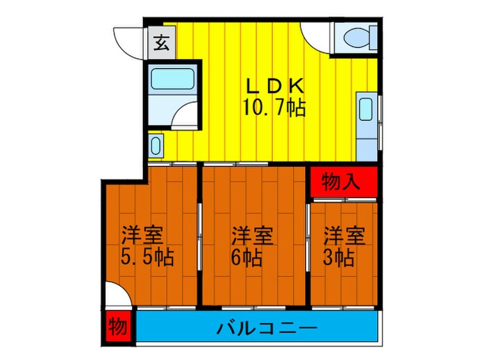 間取り図 ピュアスモトＤ棟