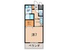 ﾄﾞｴﾙ小松SOUTH 1Kの間取り