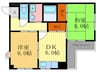 メゾン野添 2DKの間取り