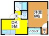 ブーゲンビリア 1DKの間取り