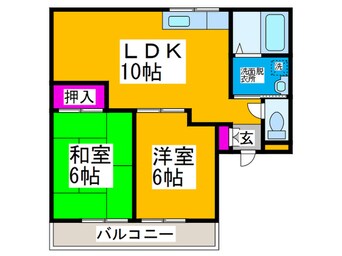 間取図 クレ－ルタウン