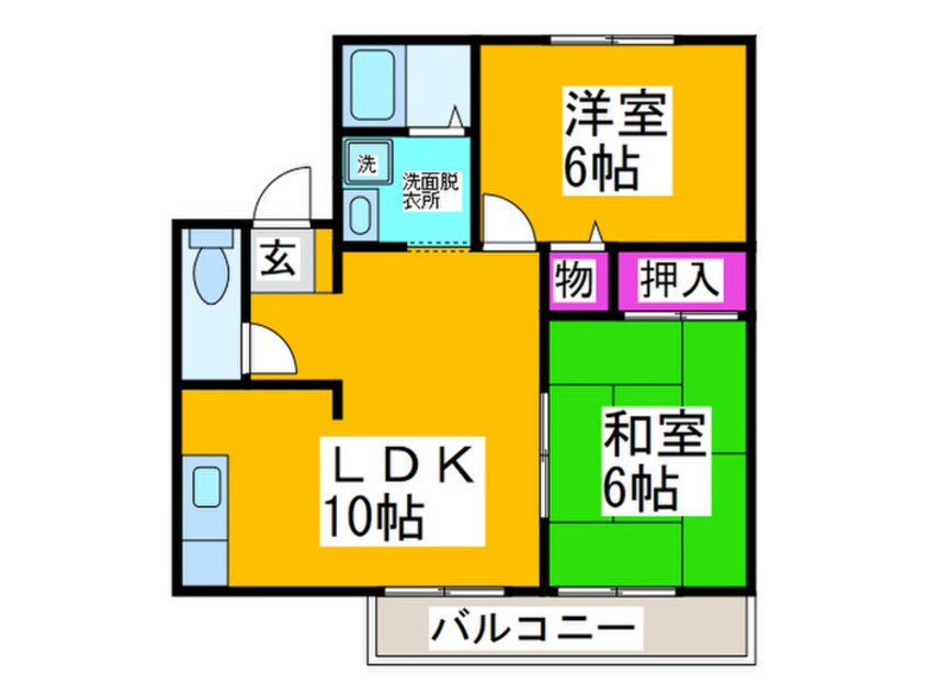 間取図 クレ－ルタウン