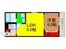 イリスコート香里園Ⅱ 1LDKの間取り