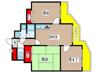 間取図 ﾗｲｵﾝｽﾞﾏﾝｼｮﾝ京都御室南(303)