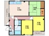 ノースバレー川崎 3DKの間取り