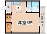 ラフィーネ西脇 1Kの間取り