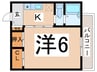 ラフィーネ西脇 1Kの間取り