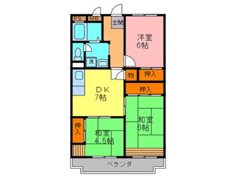 間取図 スカイハイツ河谷