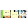 ボシュケ鷹取 1LDKの間取り