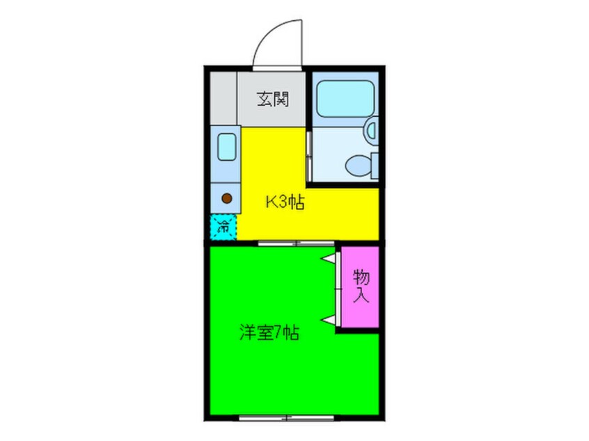 間取図 ワンル－ム喜田