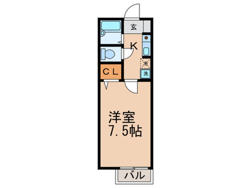 間取図 セジュ－ル竹田