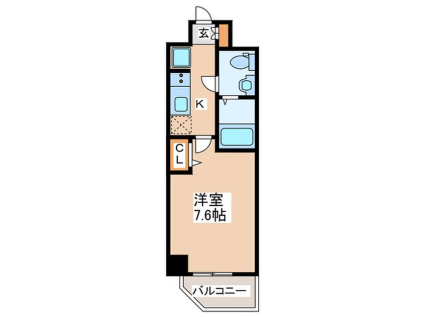 間取図 ｴｸﾞｾﾞ難波WESTﾘﾊﾞｰ(301)