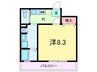 CASA Okamoto 2-chome 1Kの間取り