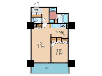 間取図 大阪福島タワ－(704)