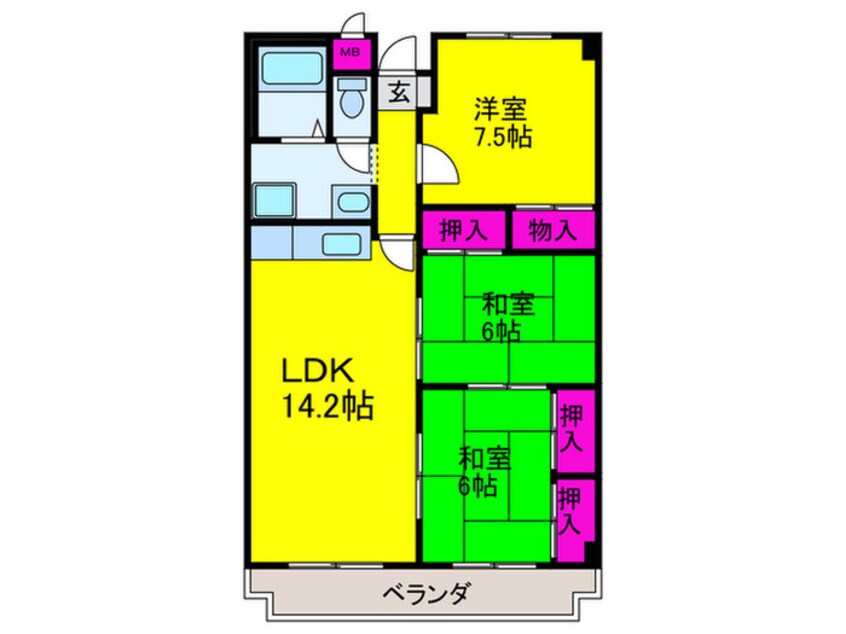 間取図 ライブリ－高石