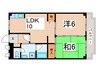 カ－ザ・コスモ 2LDKの間取り