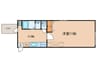 アークリード本町三十三間堂 1Kの間取り