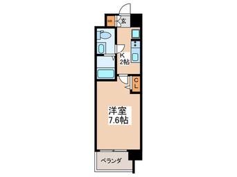 間取図 ｴｸﾞｾﾞ難波WESTﾘﾊﾞｰ(404)
