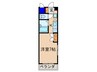 ハピネス壱番館 1Kの間取り