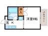 カケイハイツ 1Kの間取り