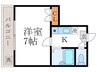 ラトゥ－ル牧眞Ⅱ 1Kの間取り