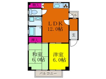 間取図 パセオ摂津Ⅱ