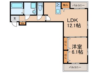 間取図 サニーレジデンス西三国K