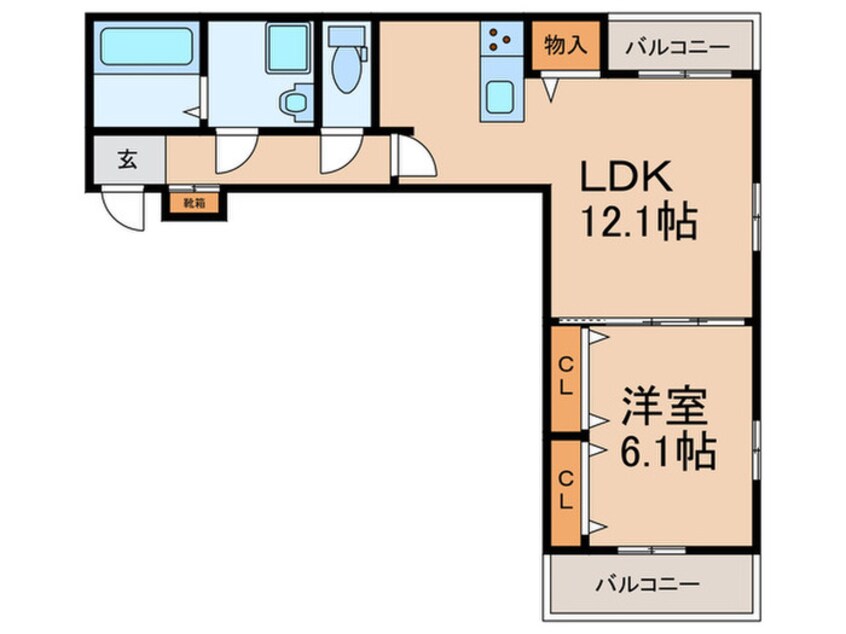 間取図 サニーレジデンス西三国K