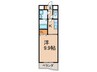 フォレストビュ－ 1Kの間取り