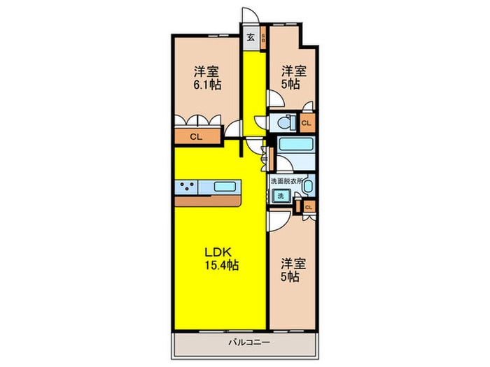 間取り図 ｻﾞ・ﾊﾟｰｸﾊｳｽｵｲｺｽ三国ヶ丘(712)