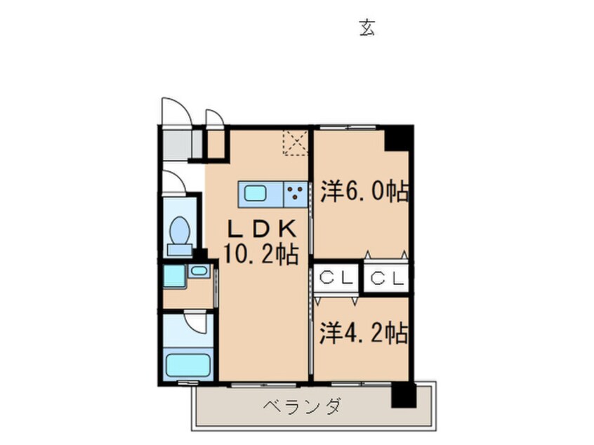 間取図 プリオーレ神戸大開通（802）