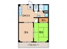 エスユ－マンション 2DKの間取り