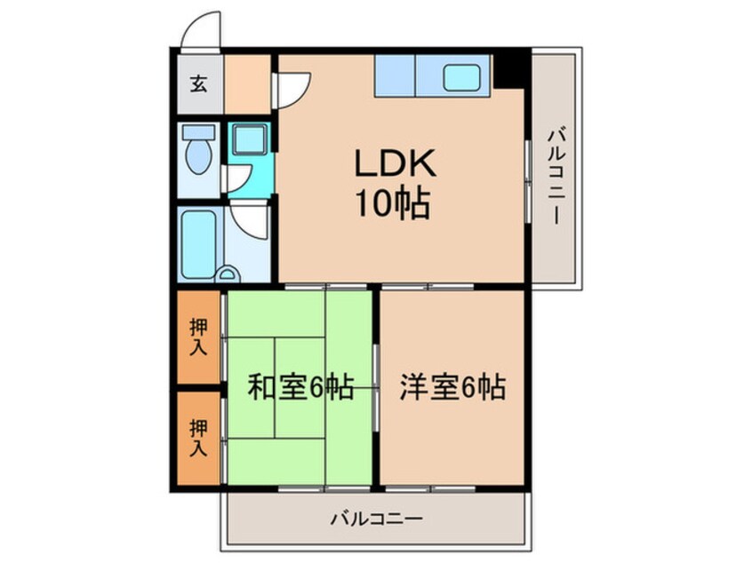 間取図 キャナルコート大正