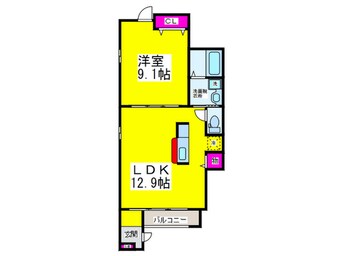 間取図 メゾン北三国ヶ丘