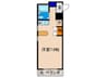 クレ－ル１１ 1Rの間取り