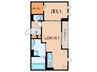 ラフィシア 1LDKの間取り