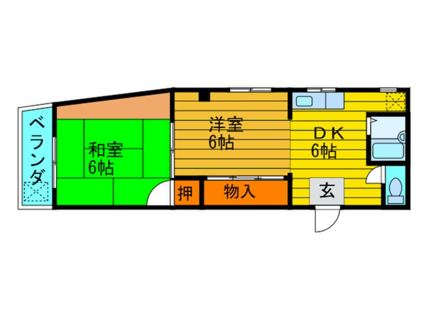 間取図 サングリ－ン有持