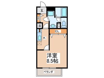 間取図 シャト－弁天　参番館