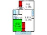 プレステ－ジ千里山Ａ棟 2LDKの間取り