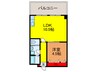 田畑マンション 1LDKの間取り