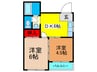 Ｋハイツ 2DKの間取り