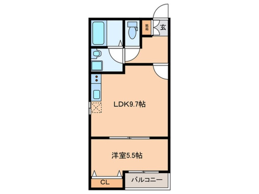 間取図 コンフォール道明寺駅西