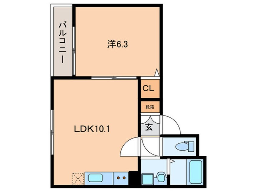 間取図 コンフォール道明寺駅西