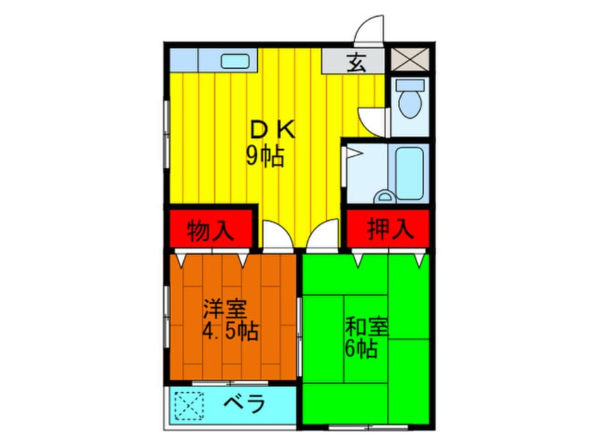 間取図 ベルメゾン中西