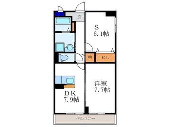 間取図 MERCI GARDEN嵯峨