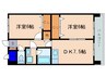ルミエ－ルⅡ 2DKの間取り