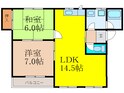 ビスタオリエントＢ棟の間取図