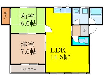 間取図 ビスタオリエントＢ棟