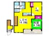 コウジィコート　Ⅰ番館 1LDK+Sの間取り